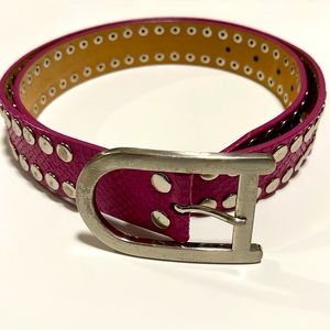 DKNY STUDDED SNAKESKIN BELT XL